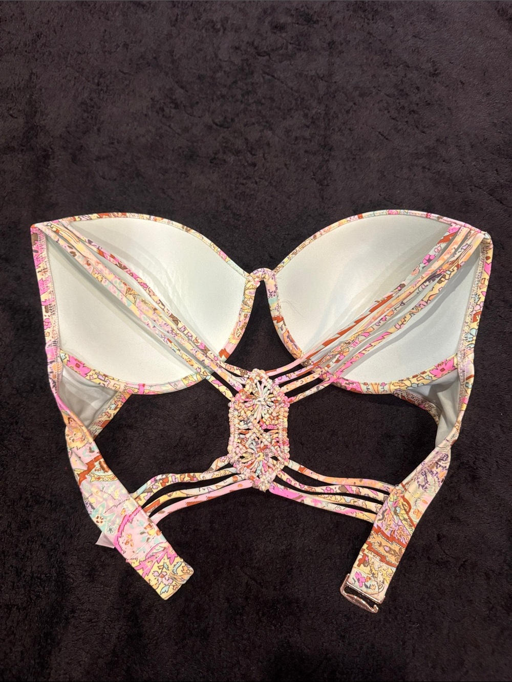 Victoria's Secret Paisley Bikini Top — Pink Multi - Picture 3 of 5